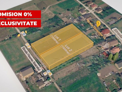 2 Loturi x 1.500 mp (sau Domeniu 3.000 mp) în Lilieci, Sinești